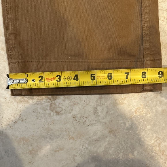 Marine Layer Bridget Crop Pant Women's 6 Brown Standard Fit High Rise Wide Leg - Picture 6 of 10